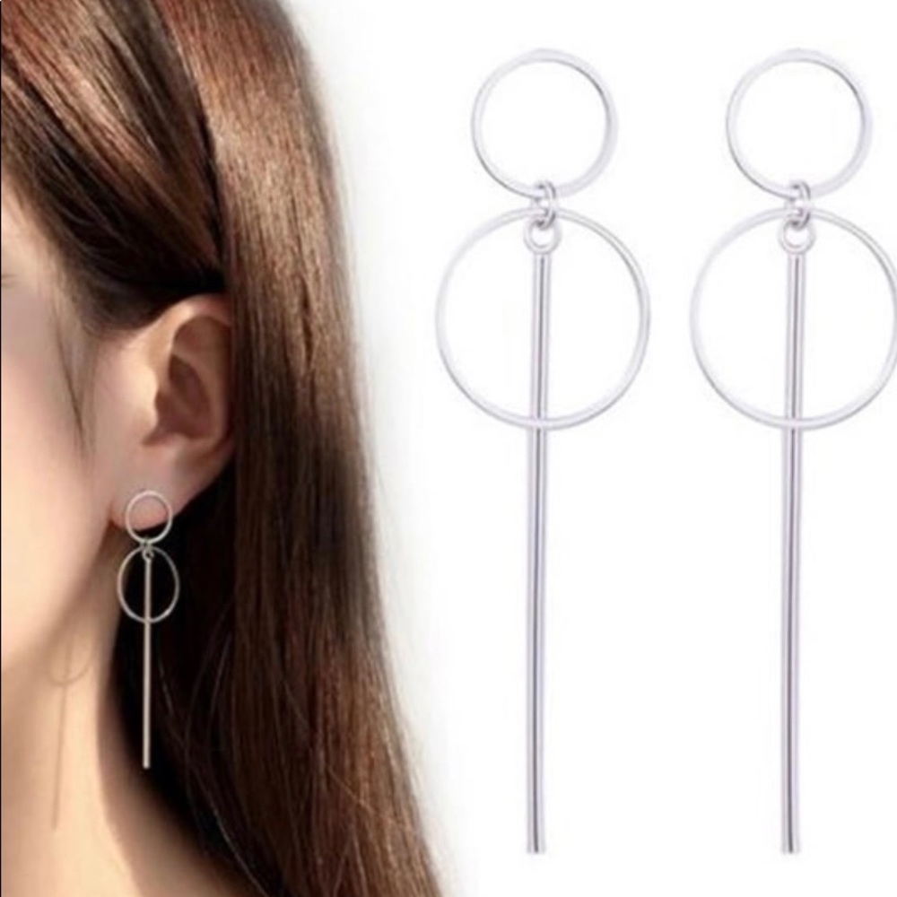 Unique Circle Bar Earrings 2 for $12 - Picture 3 of 11